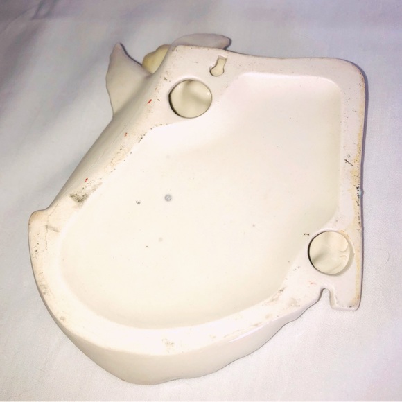 Vintage ART Guardian Angel Watching Over Baby Ceramic Wall Plaque Made in Japan - Picture 3 of 7